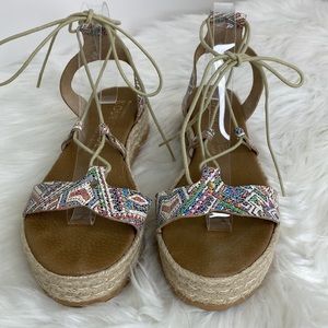 Kouro Shoes Leather Wedge Strapy Espadrilles